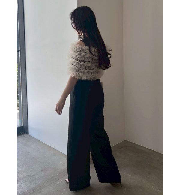 LAGUNAMOON「LADYチュールオフショルパンツドレス」|ドレス|