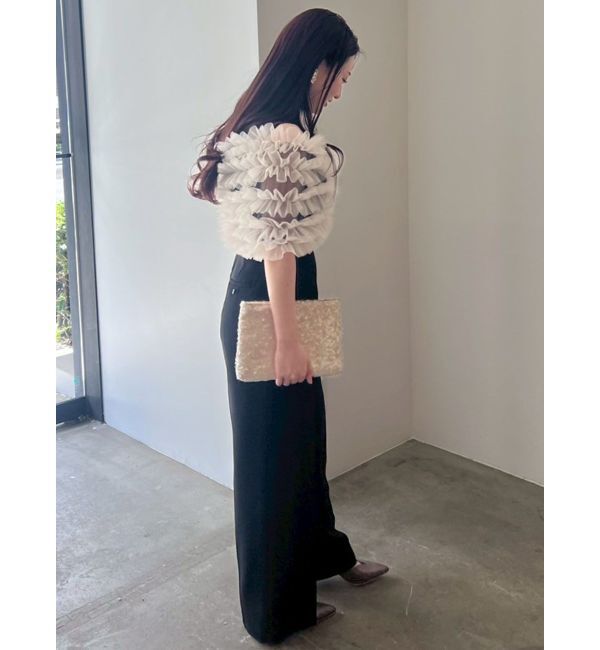 LAGUNAMOON「LADYチュールオフショルパンツドレス」|ドレス|