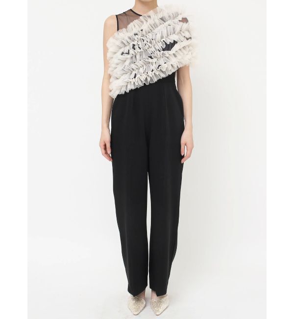 LAGUNAMOON「LADYチュールオフショルパンツドレス」|ドレス|