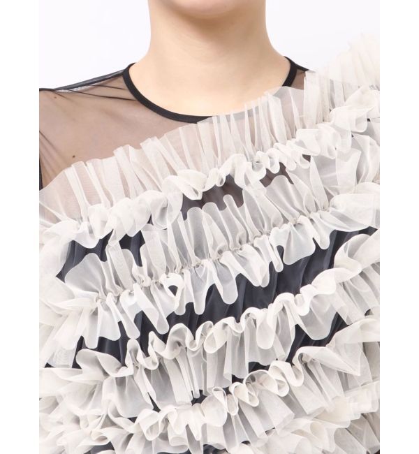 LAGUNAMOON「LADYチュールオフショルパンツドレス」|ドレス|