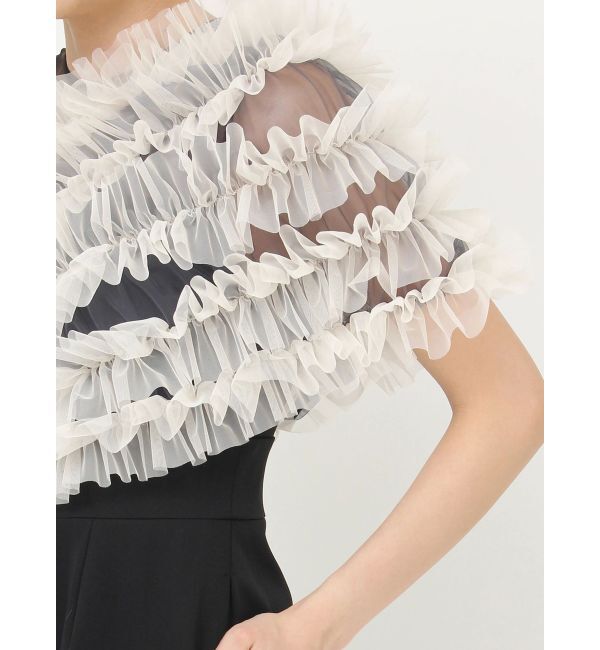 LAGUNAMOON「LADYチュールオフショルパンツドレス」|ドレス|