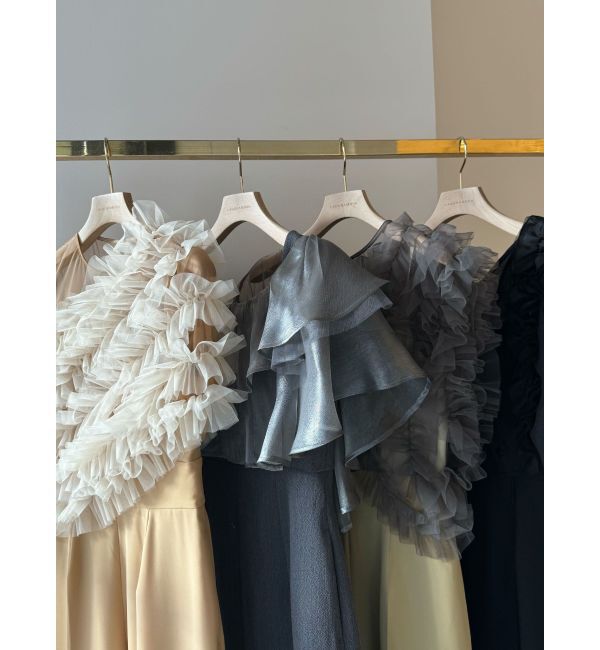 LAGUNAMOON「LADYチュールオフショルパンツドレス」|ドレス|