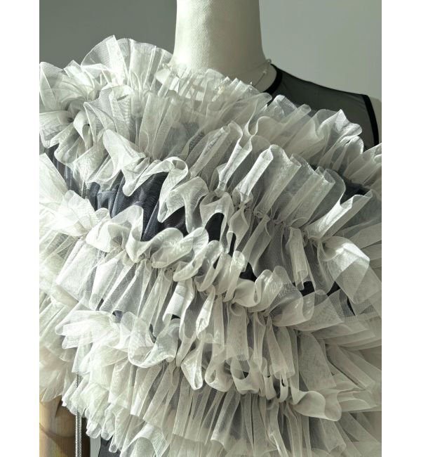 LAGUNAMOON「LADYチュールオフショルパンツドレス」|ドレス|