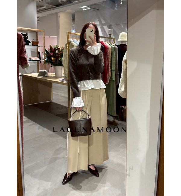 LAGUNAMOON「ペプラムドッキングニットカーディガン」|カーディガン|