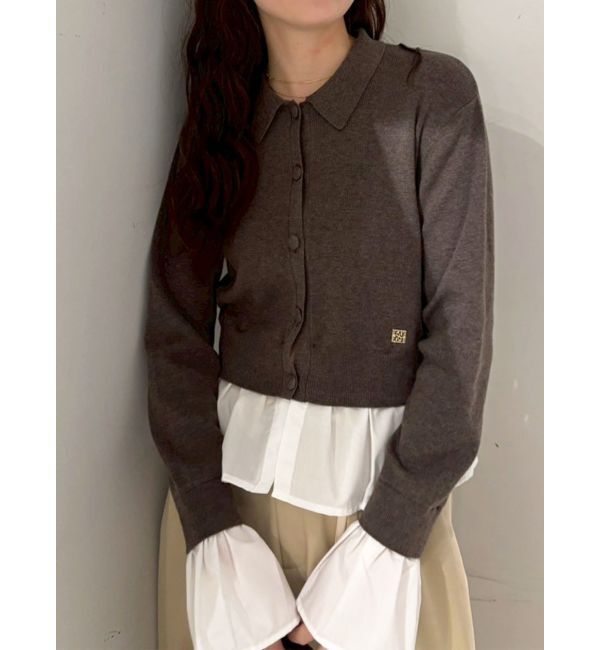 LAGUNAMOON「ペプラムドッキングニットカーディガン」|カーディガン|ブラウン