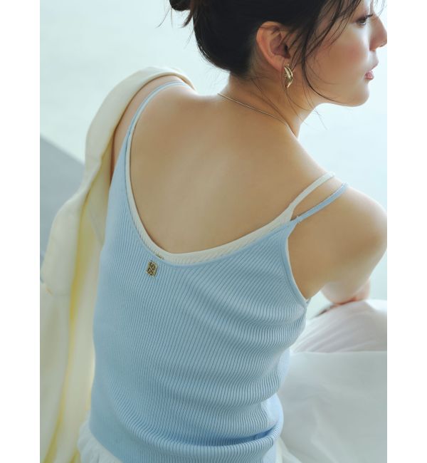 LAGUNAMOON「ボートネックニットタンク」|タンクトップ|