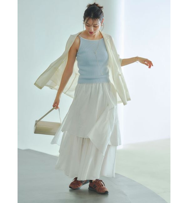 LAGUNAMOON「ボートネックニットタンク」|タンクトップ|