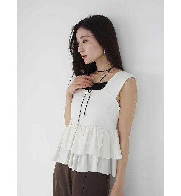 LAGUNAMOON「ボートネックニットタンク」|タンクトップ|
