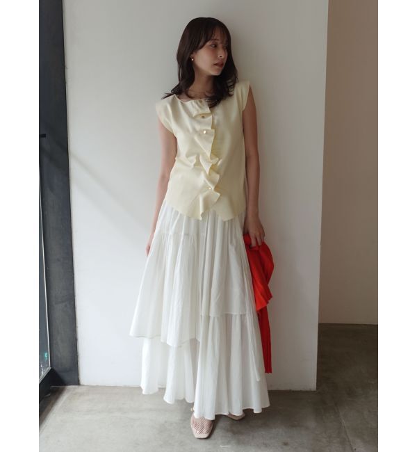 LAGUNAMOON「アシメティアードコットンスカート」|スカート|