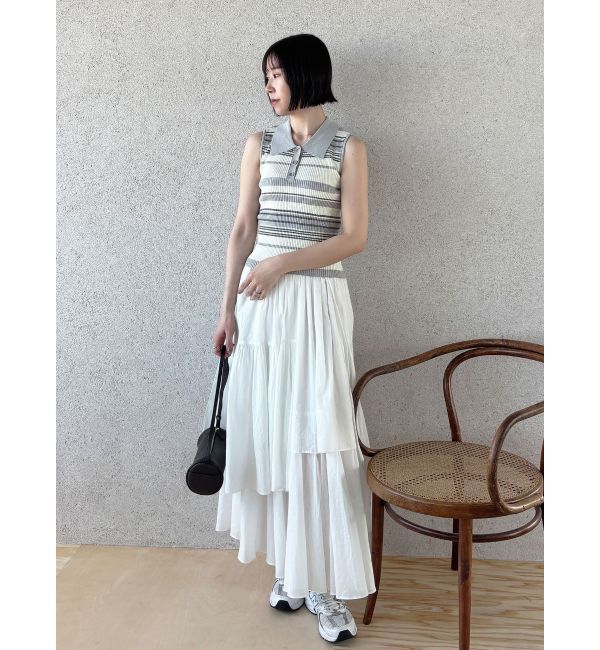 LAGUNAMOON「アシメティアードコットンスカート」|スカート|