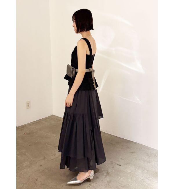 LAGUNAMOON「アシメティアードコットンスカート」|スカート|