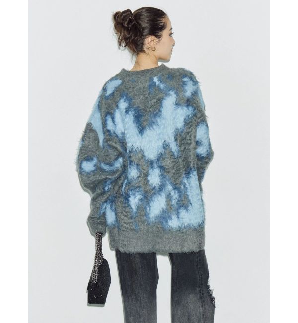 EVRIS「アニマルシャギーオーバーサイズニットトップス」|ニット・セーター|