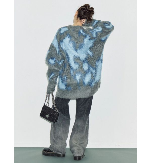 EVRIS「アニマルシャギーオーバーサイズニットトップス」|ニット・セーター|