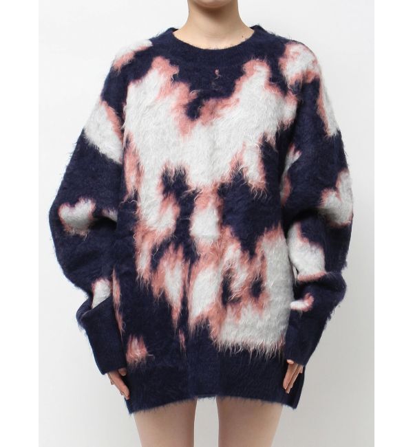 EVRIS「アニマルシャギーオーバーサイズニットトップス」|ニット・セーター|