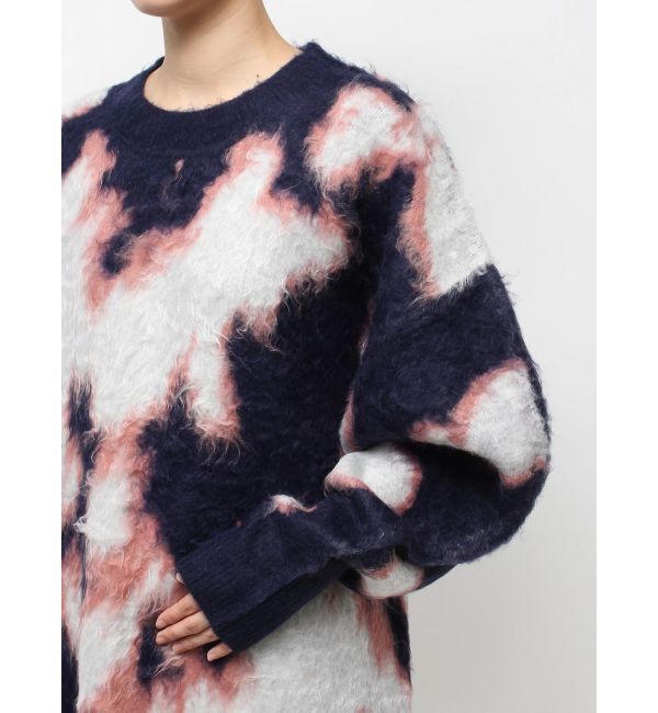 EVRIS「アニマルシャギーオーバーサイズニットトップス」|ニット・セーター|