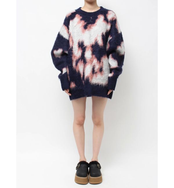 EVRIS「アニマルシャギーオーバーサイズニットトップス」|ニット・セーター|