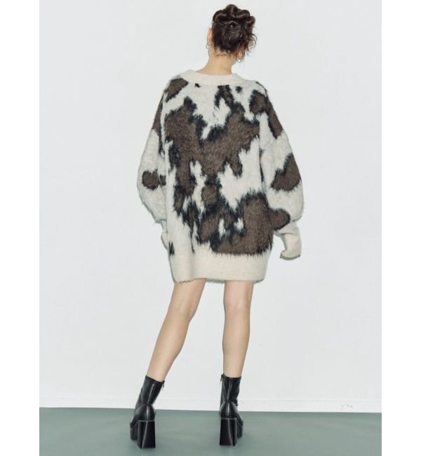 EVRIS「アニマルシャギーオーバーサイズニットトップス」|ニット・セーター|