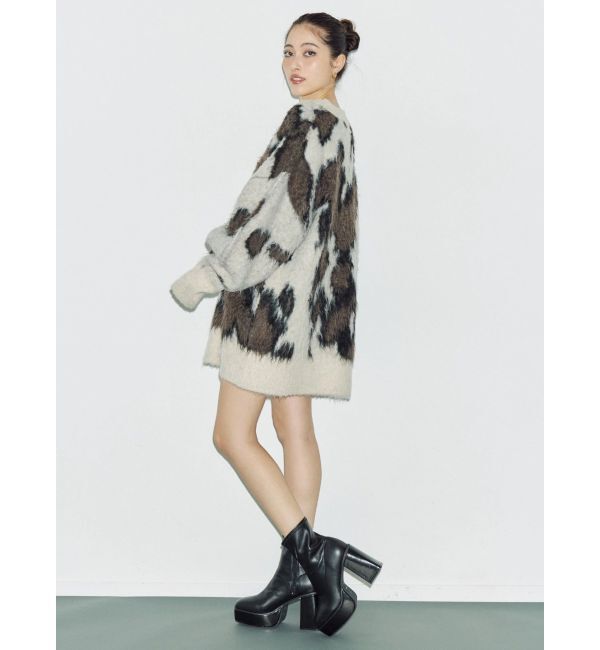 EVRIS「アニマルシャギーオーバーサイズニットトップス」|ニット・セーター|