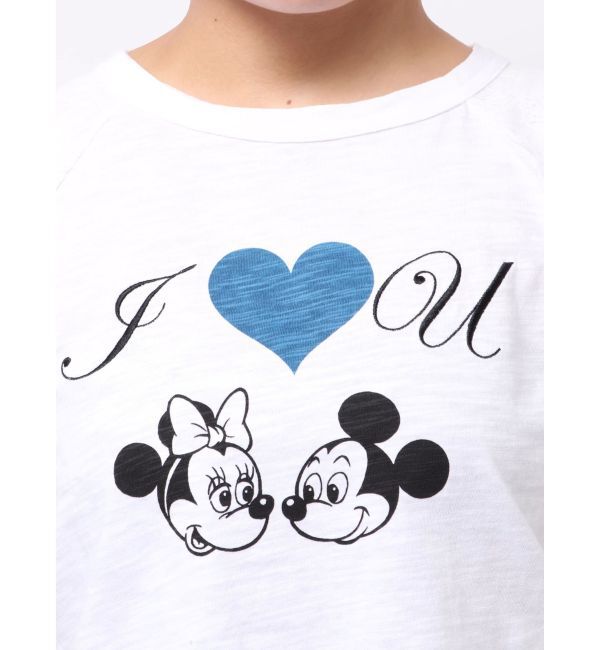 jouetie「【Mickey&Minnie】ILOVEレースリメイクトップス」|Tシャツ・カットソー|
