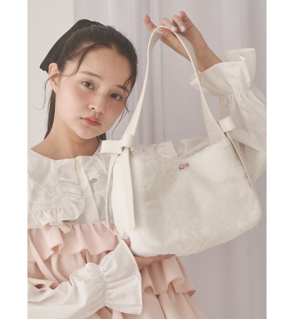merry jenny「Dream Garden-tulip ribbon lace tote」|トートバッグ|