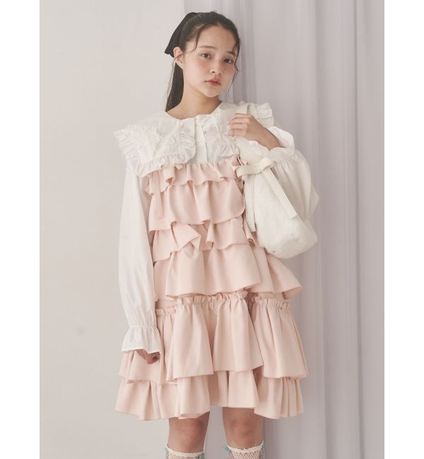 merry jenny「Dream Garden-tulip ribbon lace tote」|トートバッグ|