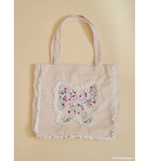 merry jenny「Dream Garden-tulip ribbon lace tote」|トートバッグ|