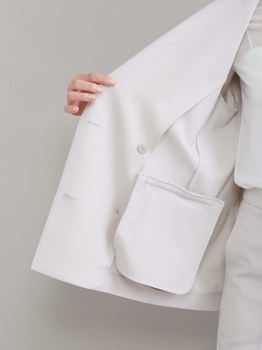 Mila Owen「ＵＶカット金釦ハーフスリーブジャケット」|テーラードジャケット|