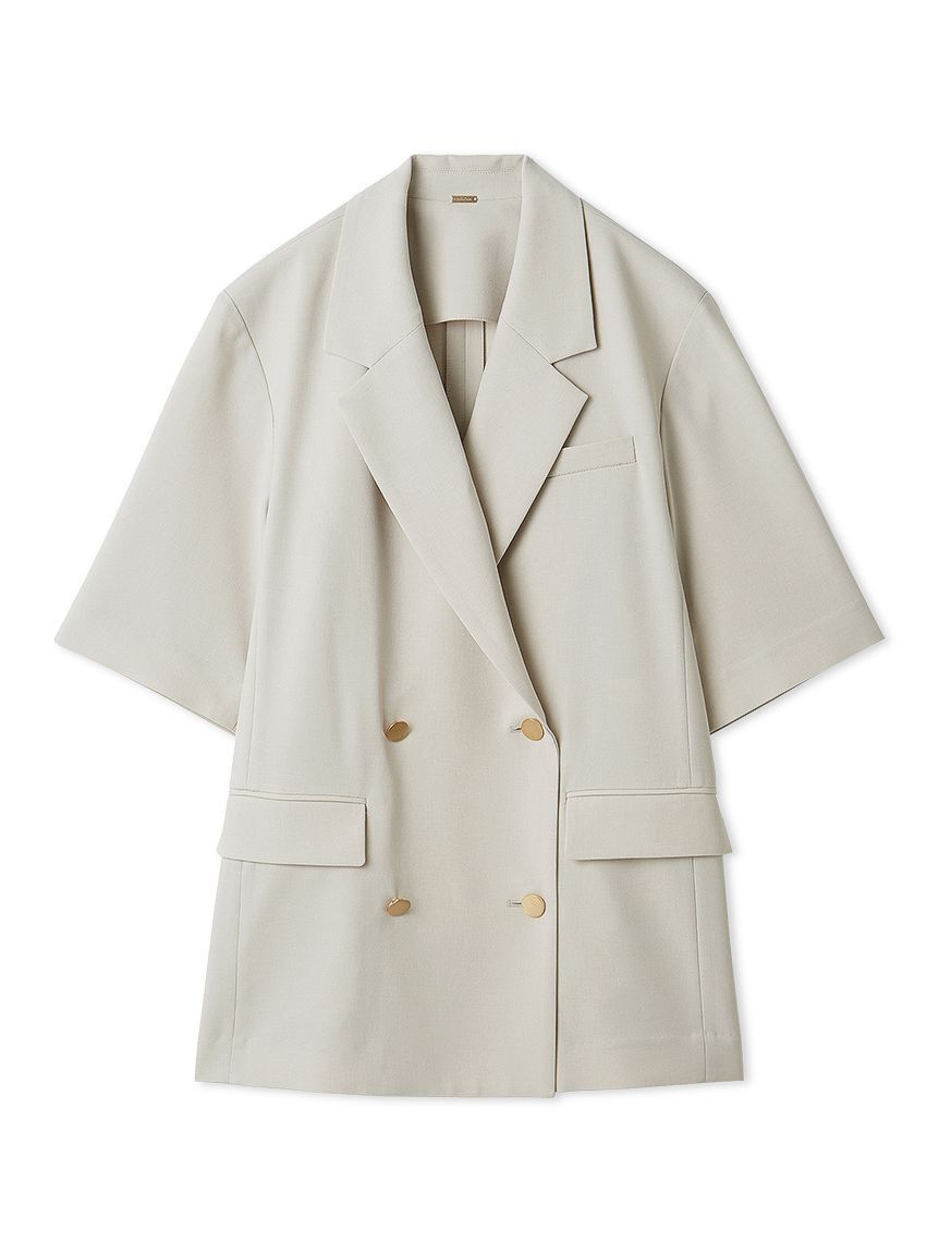 Mila Owen「ＵＶカット金釦ハーフスリーブジャケット」|テーラードジャケット|