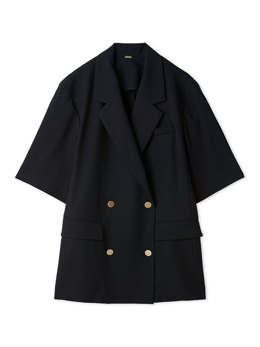 Mila Owen「ＵＶカット金釦ハーフスリーブジャケット」|テーラードジャケット|