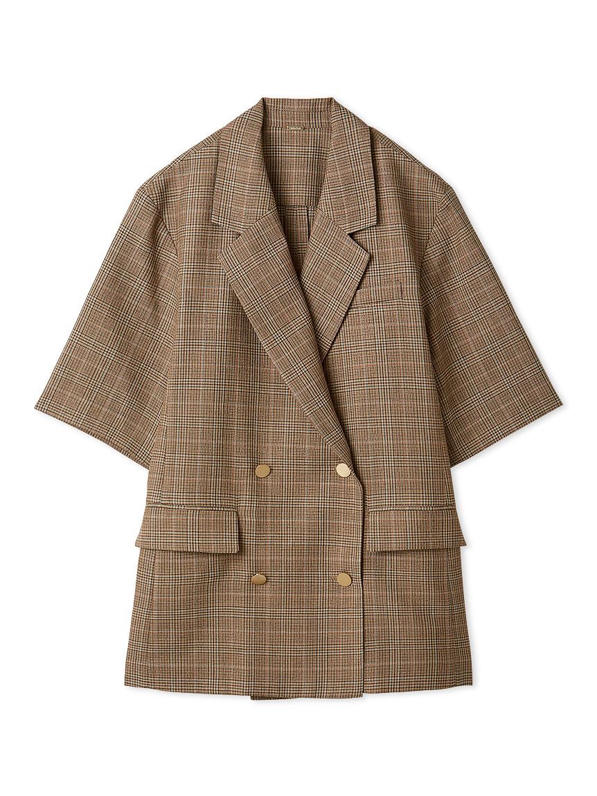 Mila Owen「ＵＶカット金釦ハーフスリーブジャケット」|テーラードジャケット|CHECK