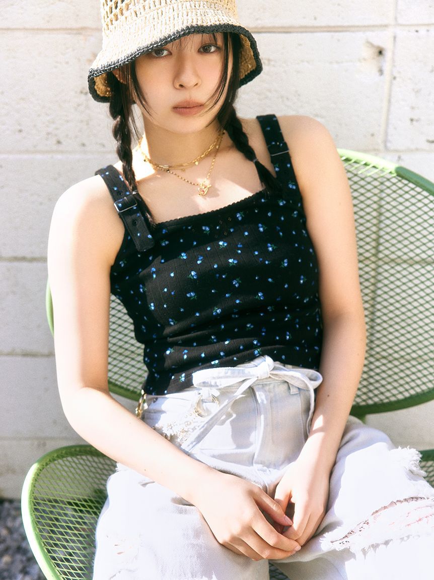 FURFUR「ミニフラワープリントタンクトップ」|タンクトップ|