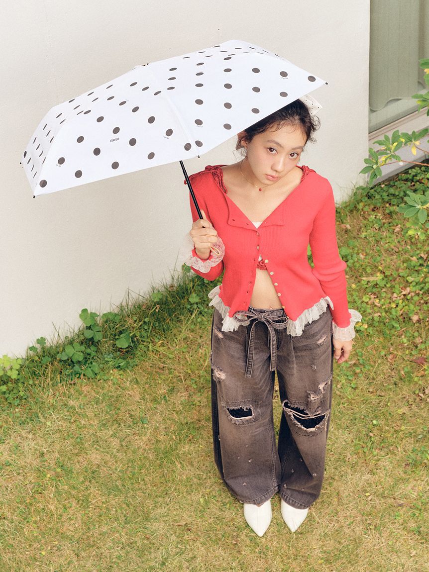 FURFUR「【FURFUR&times;PROTECT U】晴雨兼用折り畳み日傘 (ドット柄・小花柄）」|傘|