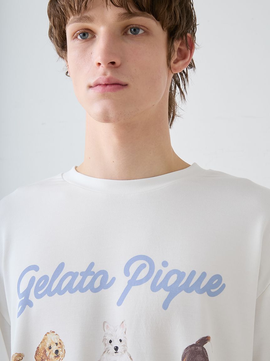 gelato pique「【UNISEX】プレイフルDOGワンポイントロンT」|ルームウェア|