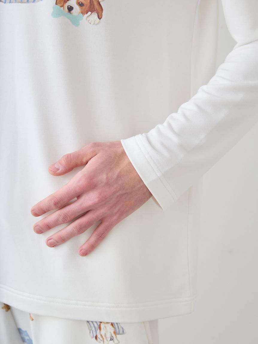 gelato pique「【UNISEX】プレイフルDOGワンポイントロンT」|ルームウェア|