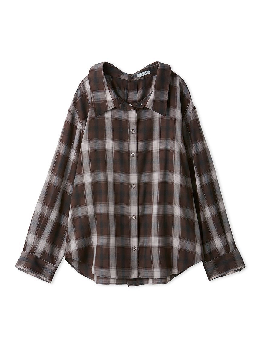 FRAY I.D「オンブレラメチェックアシメシャツ」|シャツ・ブラウス|