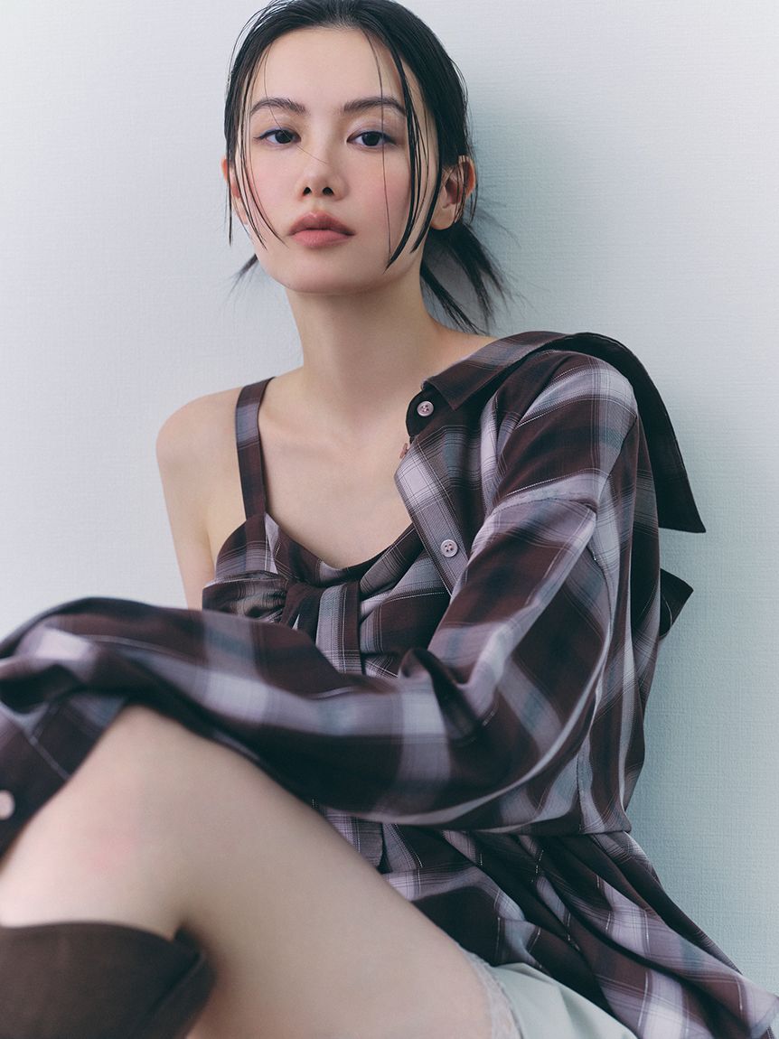 FRAY I.D「オンブレラメチェックアシメシャツ」|シャツ・ブラウス|BRW