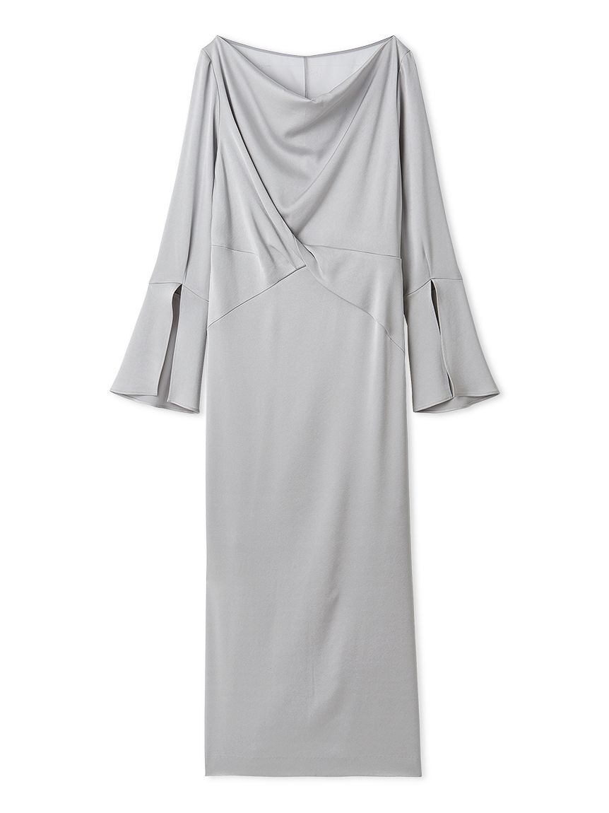 FRAY I.D「ドレープネックフロントノットドレス」|ドレス|GRY