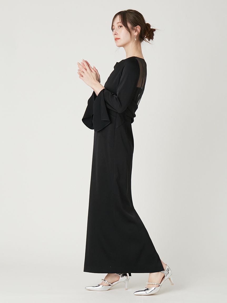 FRAY I.D「ドレープネックフロントノットドレス」|ドレス|
