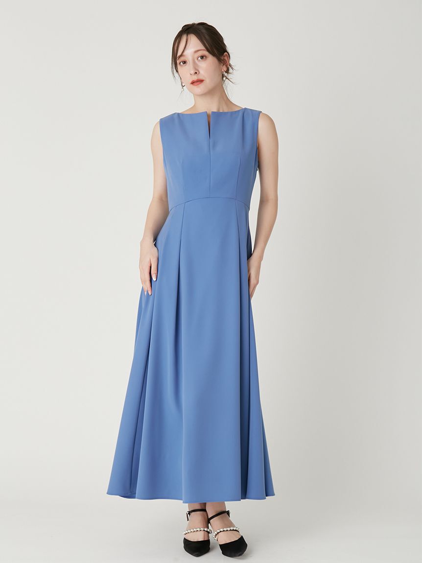 FRAY I.D「キーネックタックフレアドレス」|ドレス|