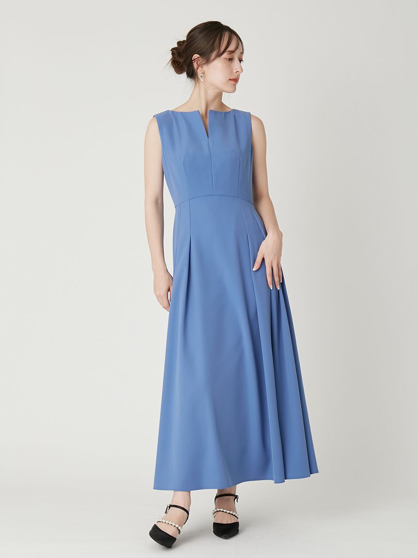 FRAY I.D「キーネックタックフレアドレス」|ドレス|