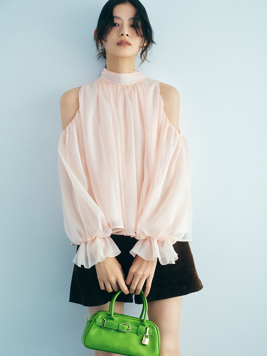 LILY BROWN「【WEB限定カラー】ドレープボウタイシフォンブラウス」|シャツ・ブラウス|PNK