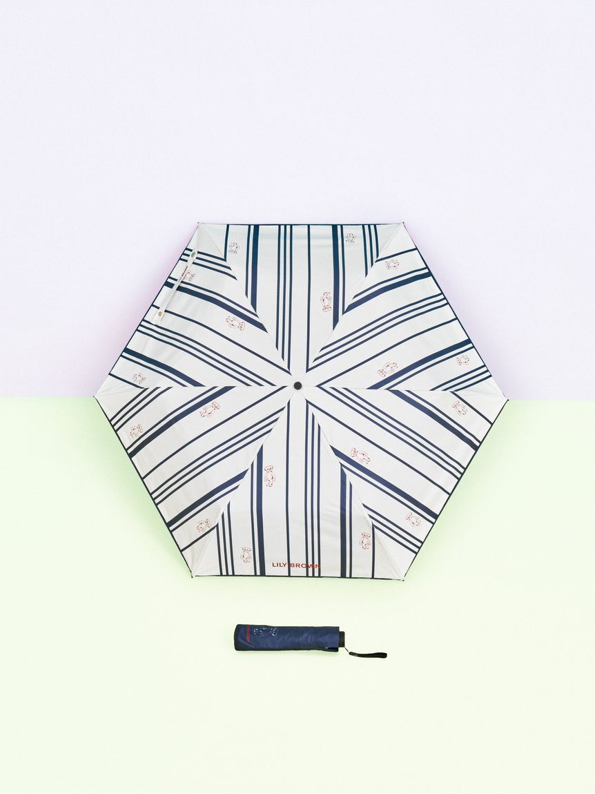 LILY BROWN「【LILY BROWN&times;PROTECT U】Lily Bearモチーフ晴雨兼用折り畳み日傘」|傘|