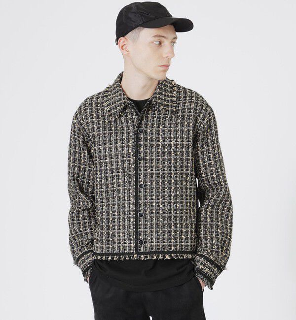  「バンビーナツイードブルゾン」|ブルゾン・スタジャン|グレー