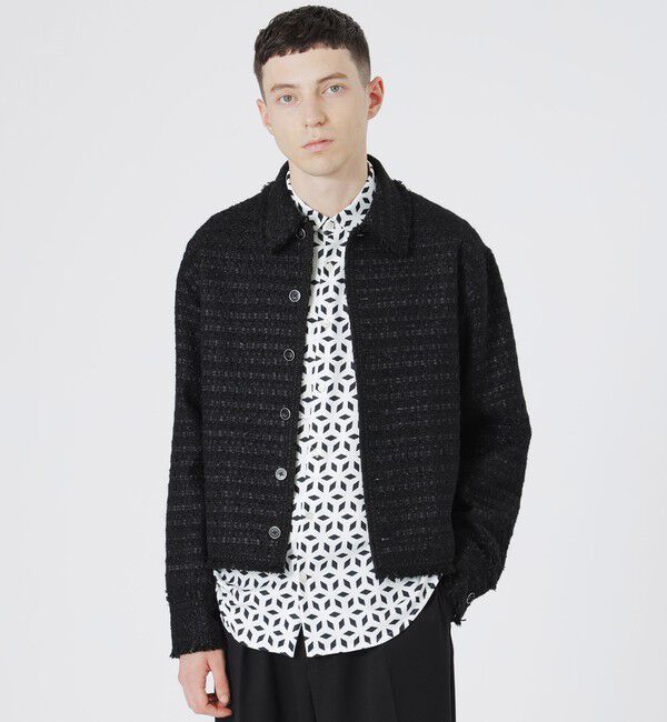  「バンビーナツイードブルゾン」|ブルゾン・スタジャン|ブラック