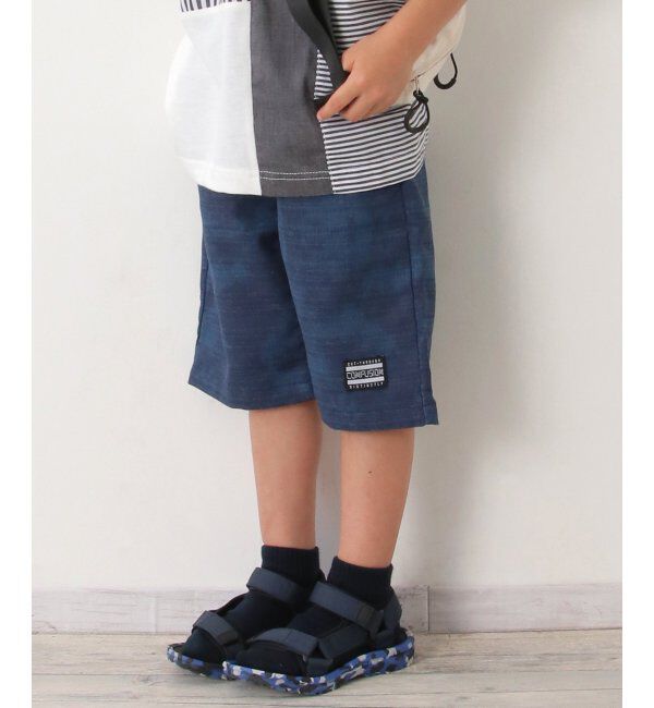 ikka kids「ムラ染め風ハーフパンツ（120~160cm）」|その他|ネイビー