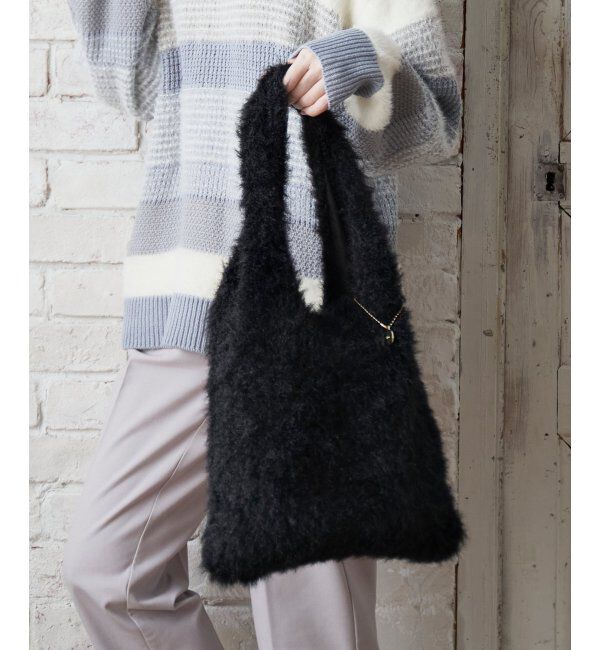 ikka「ふわふわニットクリテトートバッグ」|その他|
