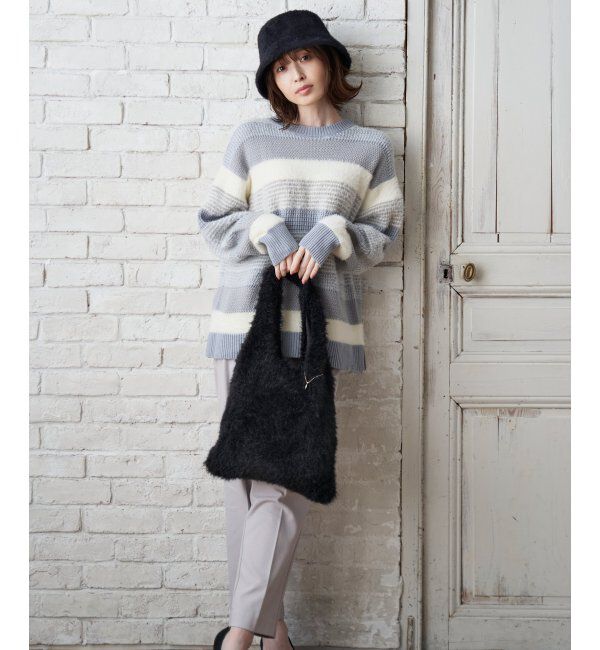 ikka「ふわふわニットクリテトートバッグ」|その他|