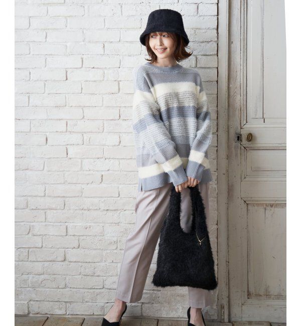 ikka「ふわふわニットクリテトートバッグ」|その他|