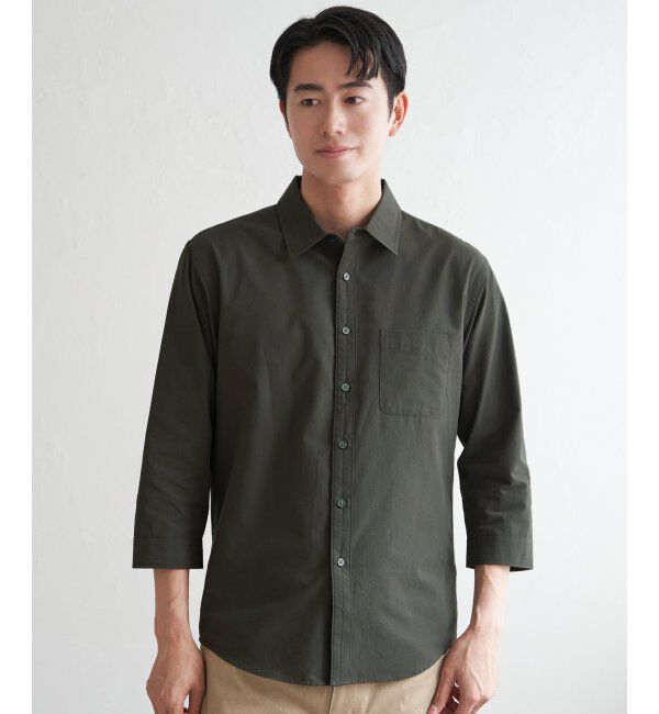 ikka「7.5分袖ドライタッチシャツ」|シャツ・ブラウス|