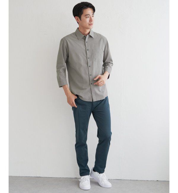 ikka「7.5分袖ドライタッチシャツ」|シャツ・ブラウス|